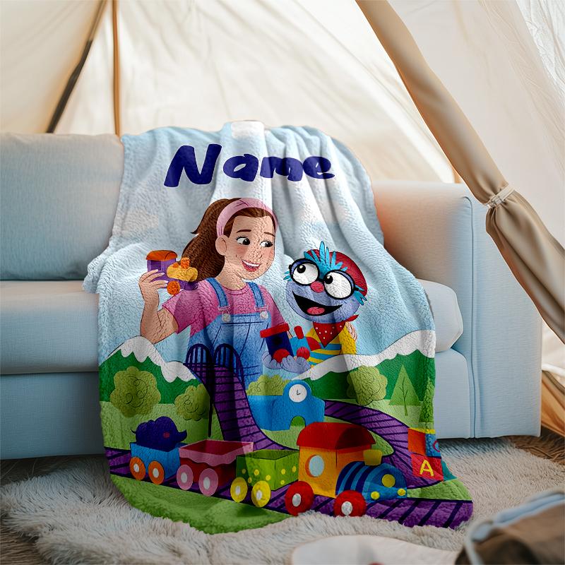 Personalized Custom Name Blanket - Ms. Rachel Print Design,Blanket for Sofa,Bed,Travel,Camping - Soft and Warm, Great Gift