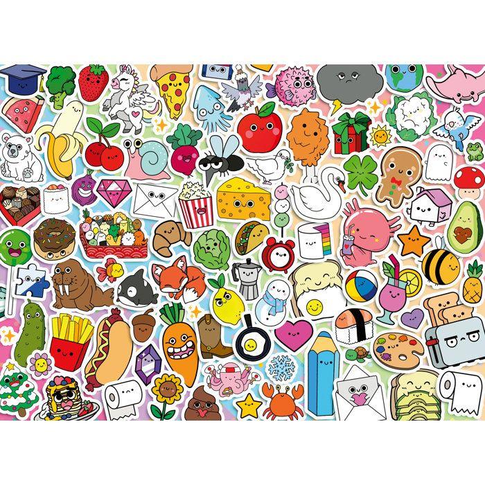 Ravensburger - Puzzle 500 pièces - Stickers kawaii - Adultes et enfants dès 12 ans - Puzzle de qualité supérieure - 12001796