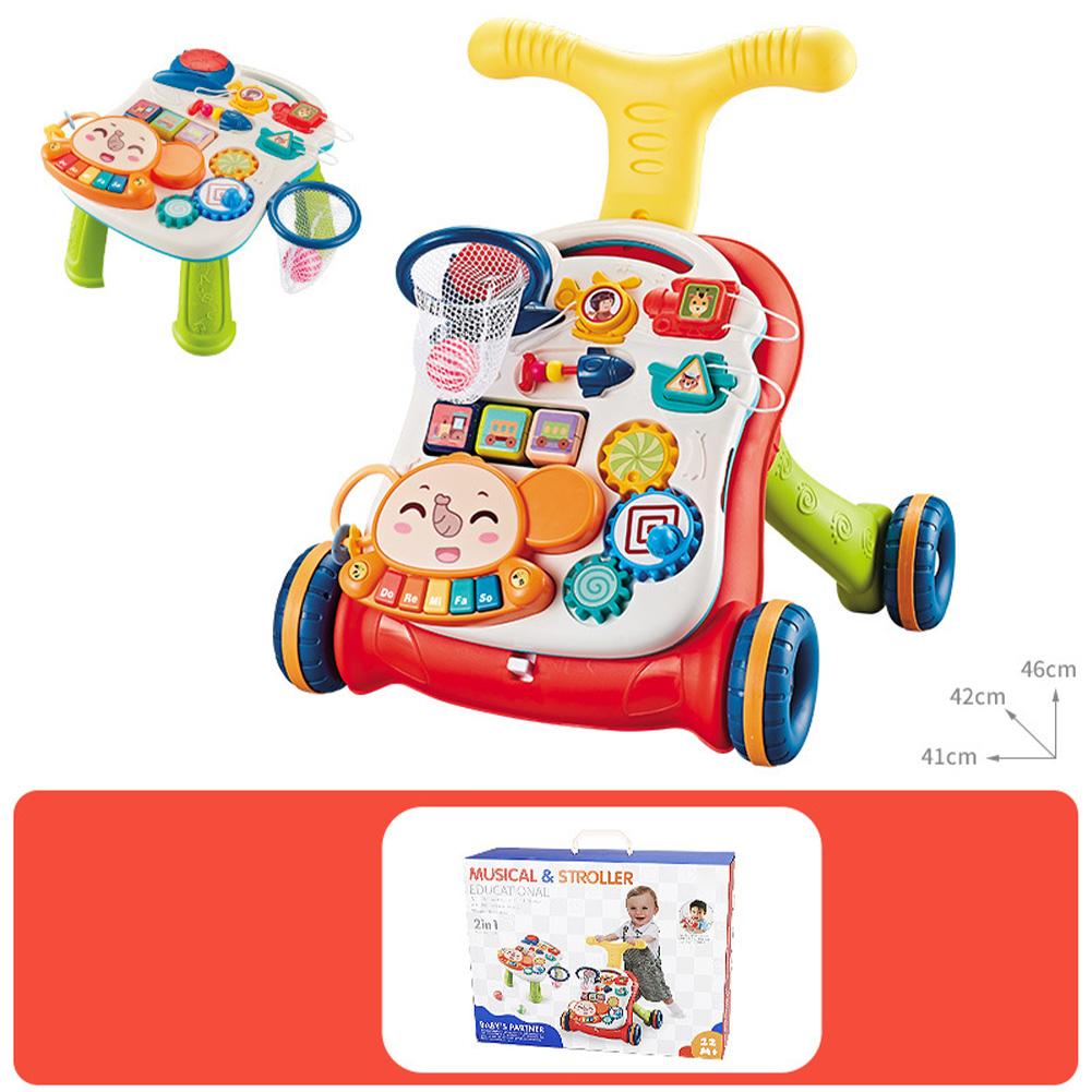 5 In 1 Baby Walker Sit To Stand Learning Walker With Activity Center Toddler Infant Push Walking Toys