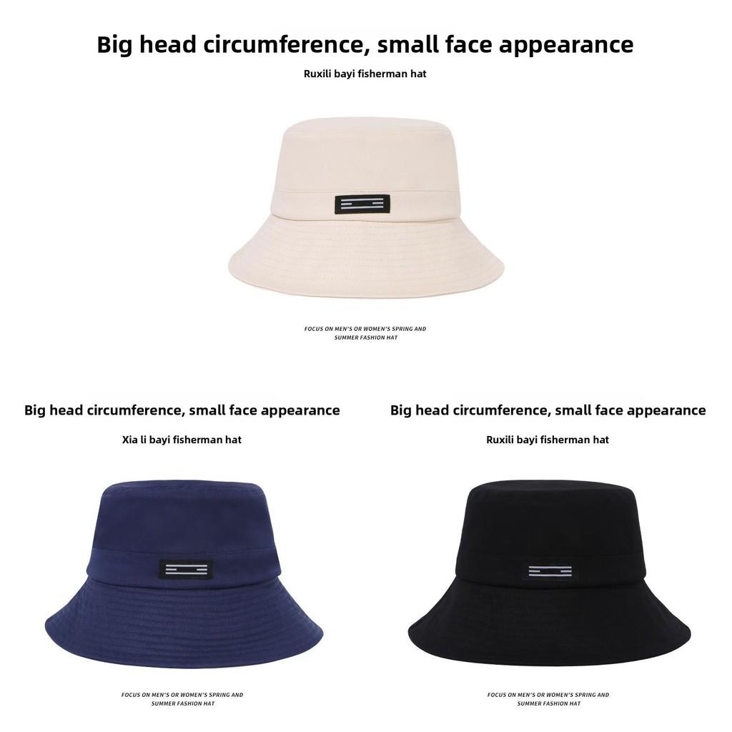 Cotton Fisherman Hat For Men Women Sun Protection Large Brim Summer Fashion Sun Hat With Letter Embroidery