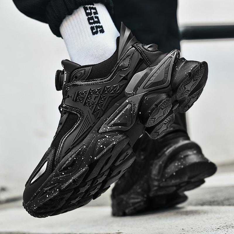 Sport Shose New Fashion Rotating Button Men Casual Shoes Comfortable Thick Sole Street Running Shoes Male Sneakers Men Luxury