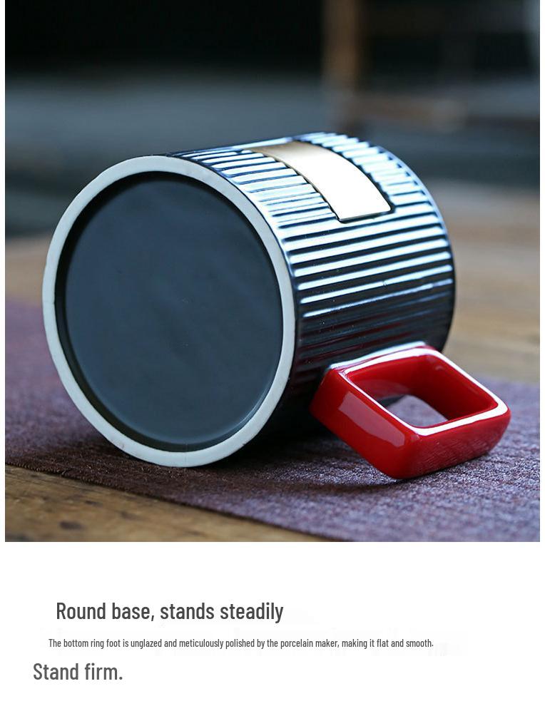 Door Starbucks geïnspireerde koffiemokken met verticale strepen - Amerikaanse stijl