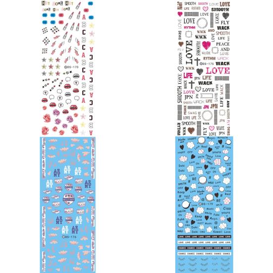 DIY Design Water Transfer Nail Art Wrap Sticker Watermark Fingernails Decals