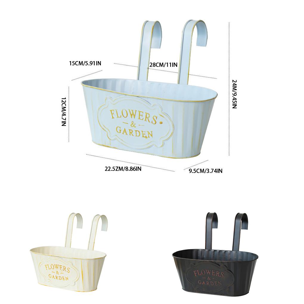 Hanging Iron Flowerpot With Detachable Hooks Easy To Install Anywhere Detachable Handle Flowerpot
