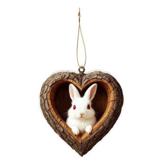 

Yousheng Forest Animal Christmas Ornaments 2D Acrylic Fox Eagle Birds Ornament Woodland Hanging Pendant for Xmas Tree Home Party Decor K