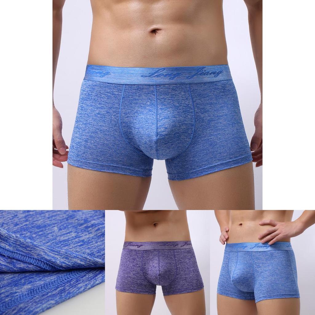 Cuecas Boxers Masculinas Premium Respiráveis Confortáveis Com Bolsa Luxuosa E Design de Boxer Elástico