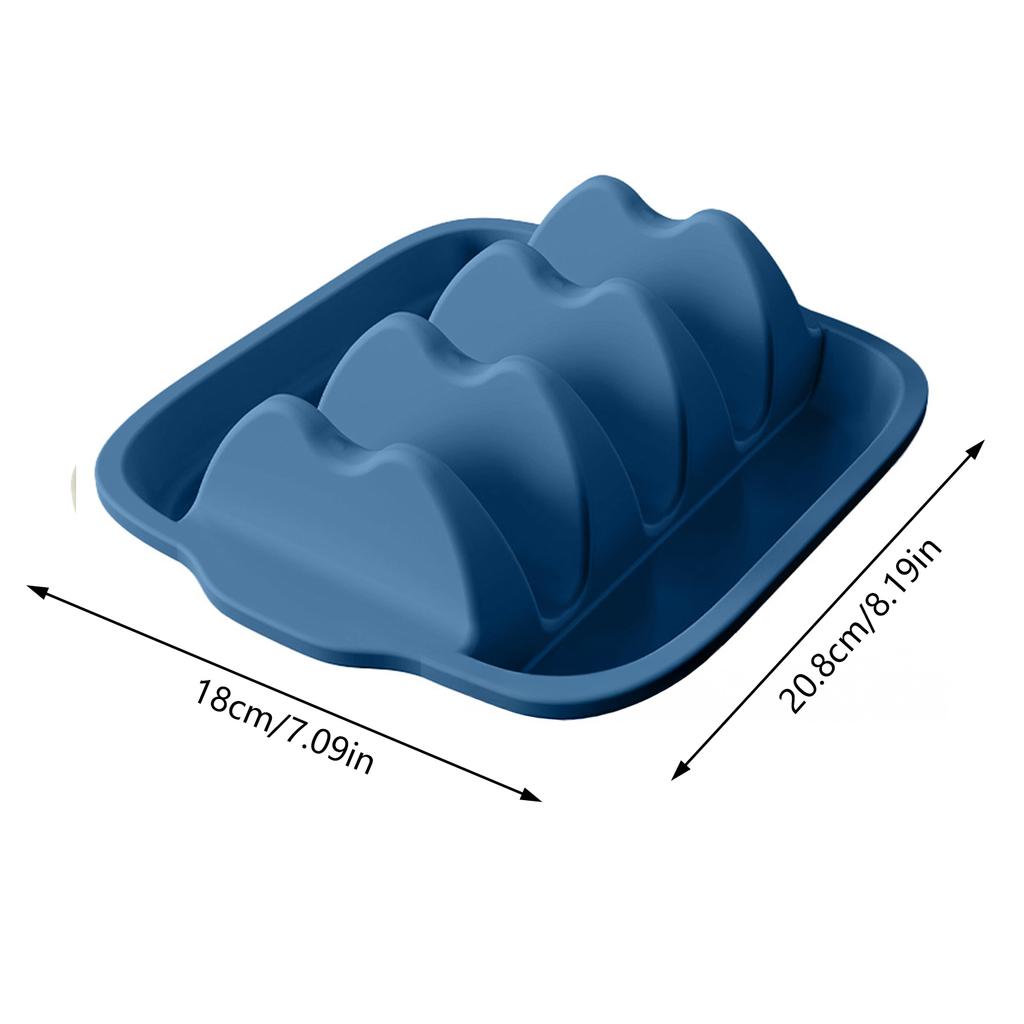 Reusable Silicone Taco Holder with Dividers for Hard/Soft Shell Tacos Dishwasher & Microwave Safe