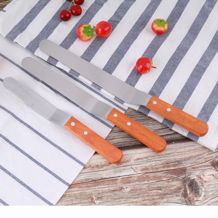 1pc 6/8/10/12 Inch Stainless Steel Cake Spatula Butter Cream Icing Frosting Knife Smoother Kitchen Pastry Cake Decoration Tools