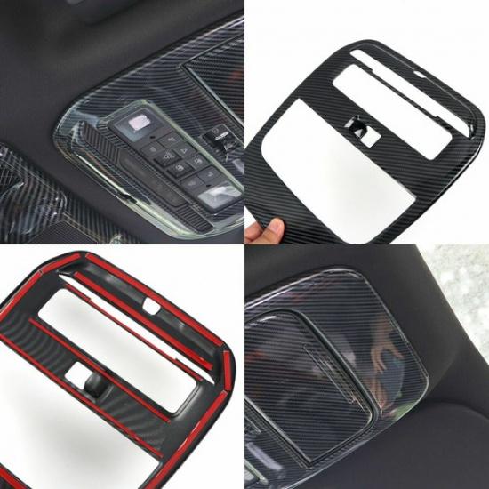 Carbon Fiber Front Reading Light Panel Trim Cover For Ford F150 F-150 -