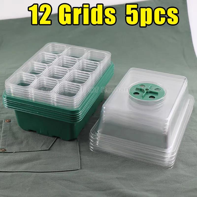 Growing Starting Nursery Trays Seed Starter Kit with Adjustable Humidity Dome and Base Indoor Greenhouse Mini Propagator Seeds