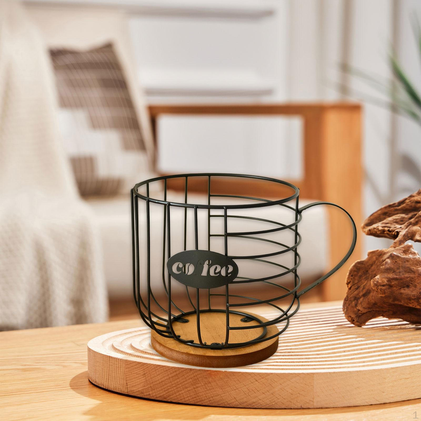 

Coffee Capsule Container with Handle, Large Capacity And Practical Storage Basket for Desk, Kitchen,
