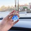 Hängender Auto-Lufterfrischer Glasflasche mit Holzdeckel Seil Ätherisches Öl Diffusor Rückspiegel Anhänger