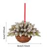 Creative Home Christmas Tree Hanging Basket Ornament Decorations Cute Flower Hanging Basket Wooden Pendant