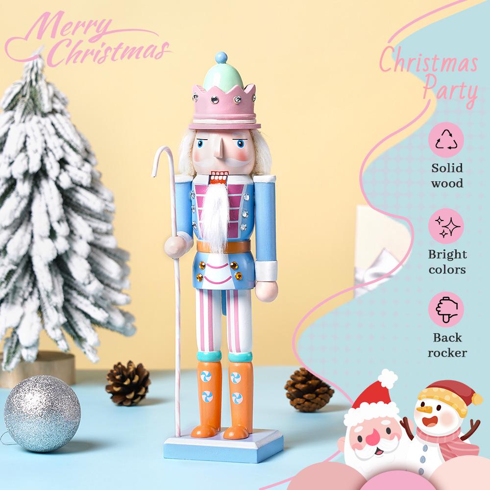 30CM Nutcracker soldier puppet candy series combination wooden craft Christmas tree pendant family festival decoration gift