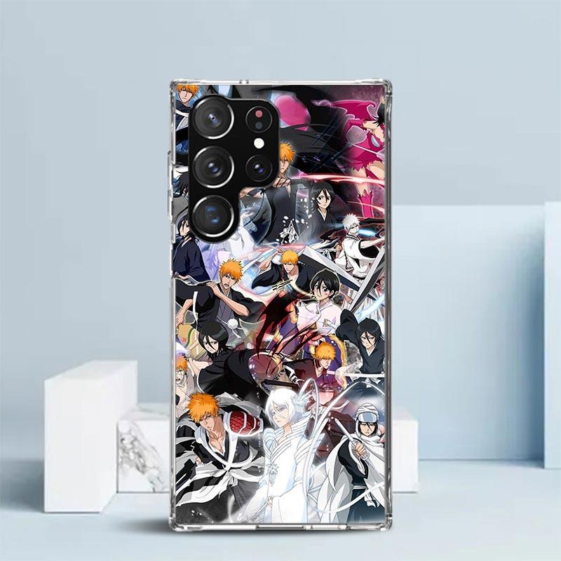 Ichigo Kenpachi Bleach Anime Phone Case For Samsung Galaxy S24 S25 Edge S26 Ultra S22 S23 Plus S21 + S20 FE Soft TPU Back Cover