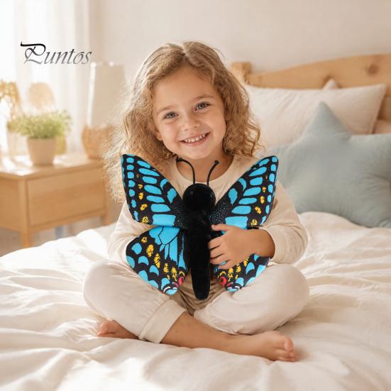 Collectible Butterfly Toy Realistic 3D Plush Toy, Stuffed Throw Pillow, Soft Interactive for Kids Insect Animal Decor, Gift Girls, Home Ornament