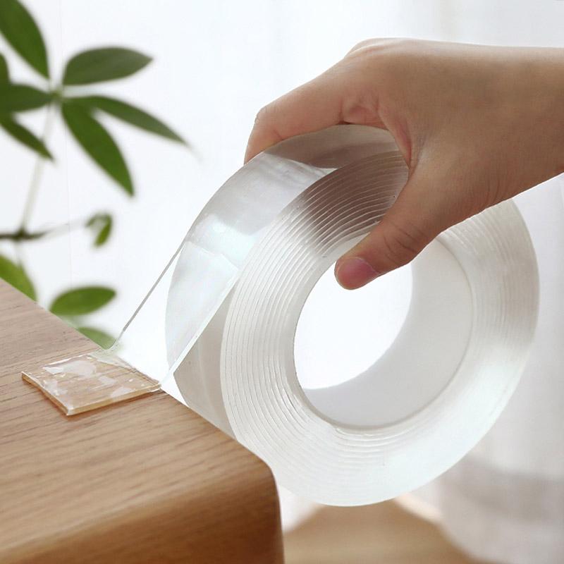 Transparentes Nano-Klebeband Waschbar Wiederverwendbar Doppelseitiges Klebeband Abnehmbarer Klebstoff