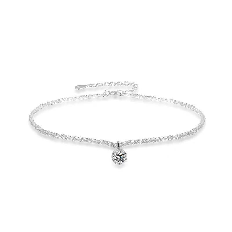 Baby's Breath Sparkling Anklet: Women's Summer Fashion, Elegant Niche Design Foot Jewelry