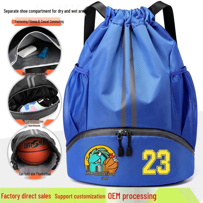 Sportrucksack mit großem Fassungsvermögen: Basketball, Schwimmen, Sporttasche mit Trocken-/Nassfach