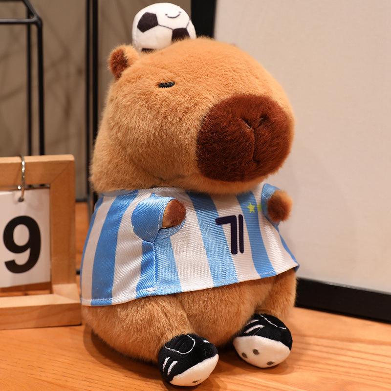 Sporty Capybara Plush Toy - Football & Basketball Variants