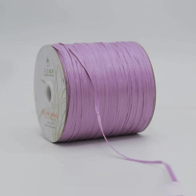 600M Raffia Strohgarn Häkelgarn für DIY Stricken Sommerstrohhut Handtaschen Kissen Handgeflochtenes Strohgarn