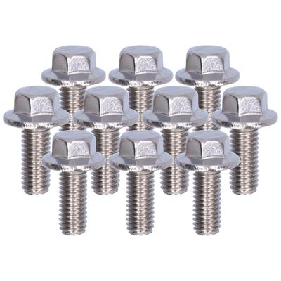 10Pcs Flanged Hex Head Bolts Stainless Steel 304 Screws Accessory M5 10 12 16 20 25 30 35 40mm