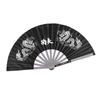 Stainless Steel Tai   Martial Arts Kung Fu Dance Practice Training Performance Fan Black