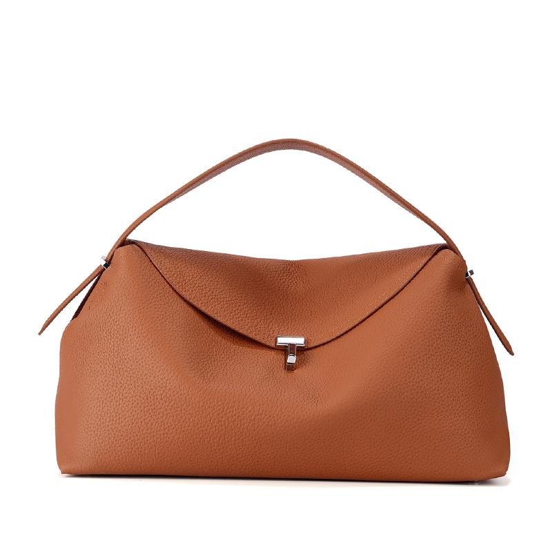 

Women s luxury designer Genuine Leather bags Ladies fashi large capacity Underarm Bags Female Natural Leather Shoulder Bag 35x11x18cm коричневый