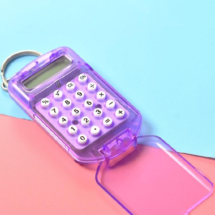 Lightweight Keychain Calculator Keychain With Cover Shield 8 Digit Display For Classroom Use