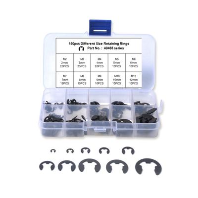 Sicherungsring aus Metall mit E-Clip, langlebig, tragbar, externer Sicherungsring, Sicherungsring