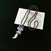 Elegant Cat's Eye Fox Pendant Necklace: Autumn/Winter Stylish Sweater Chain for Women