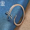 925 Sterling Silber Libelle AAA Zirkon Öffnungsring Schmuck