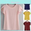 Women Lotus Summer Short Sleeve Blouse Tops Ladies Loose T Shirt Casual Tee Top