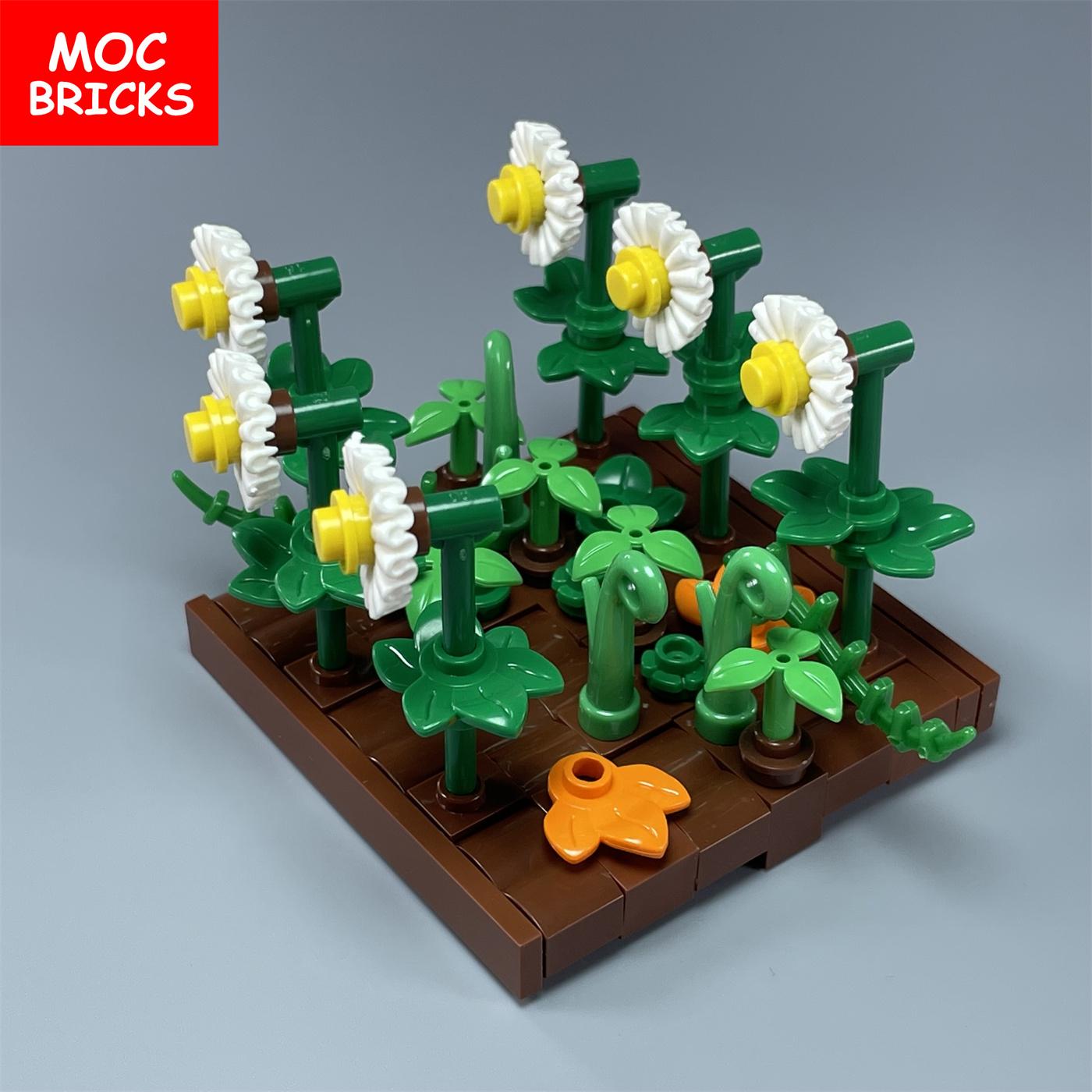 

Нетоксичные Moc Кирпичи Цветок Ромашка Подсолнух Горшок Маргаритки Украшения Домашний Декор Diy Друзья Кирпичи Игрушки Для Детей Подарок