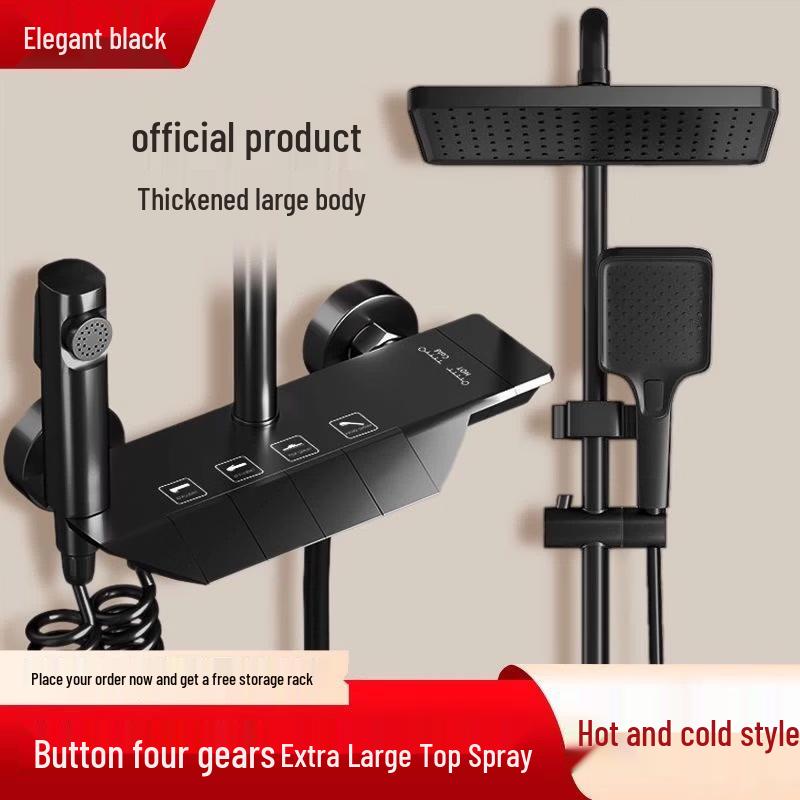 Gun Gray All-Copper Thermostatic Shower System