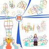 Straw Constructor Toys STEM Building 600Pcs Toy Interlocking Plastic Engineering Thin Tube Blocks Educational Kit for 3 4 5 6 7years Kids Boys and