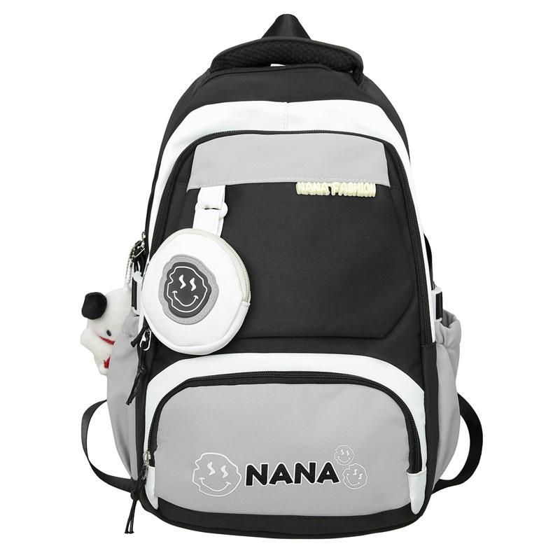 Студенческий школьный рюкзак женский цветной блок рюкзак мужской большой емкости — фото 23