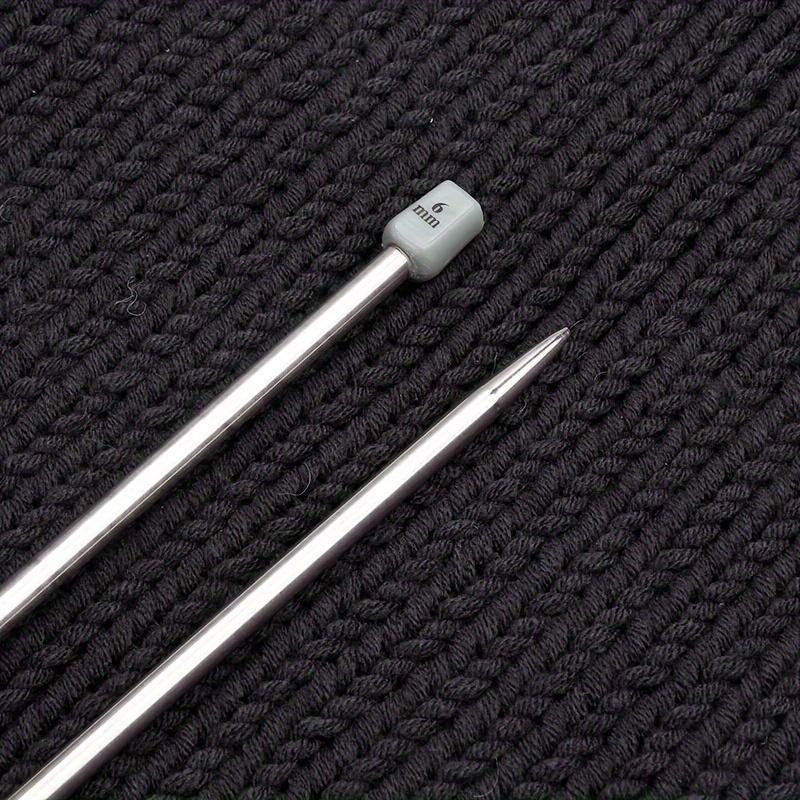 Knitting Needles, Metal Knitting Needles 35cm Long, Steel Knitting Needles for Beginners Adults, Single Point Knitting Pins 2.0mm,3.0mm,4.0.mm,5.0mm