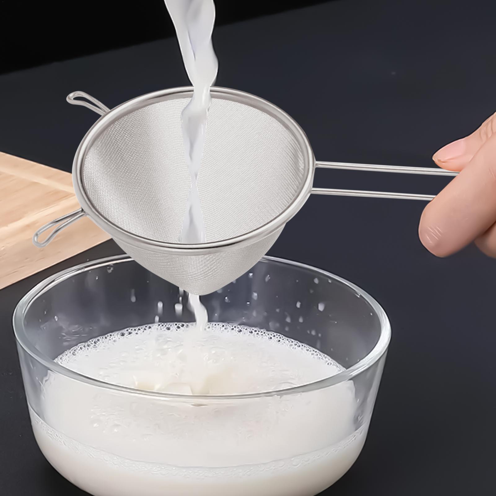 

Strainers Fine Mesh Stainless Steel Colander Filter Tool Gadget Tea Sieve Colander for Kitchen Food Rice Oil Noodles Fruits CHINA