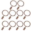 10Pcs Sturdy Metal Curtain Clip Rings Easy To Use Smooth Pull Space-Saving Load-bearing Curtain Rings