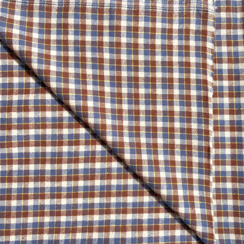 Pure Cotton Brushed Checkered Fabric All Cotton Soft Shirt Jacket Pants Clothing Baby Clothes DIY Home Furnishing Sewing Fabric