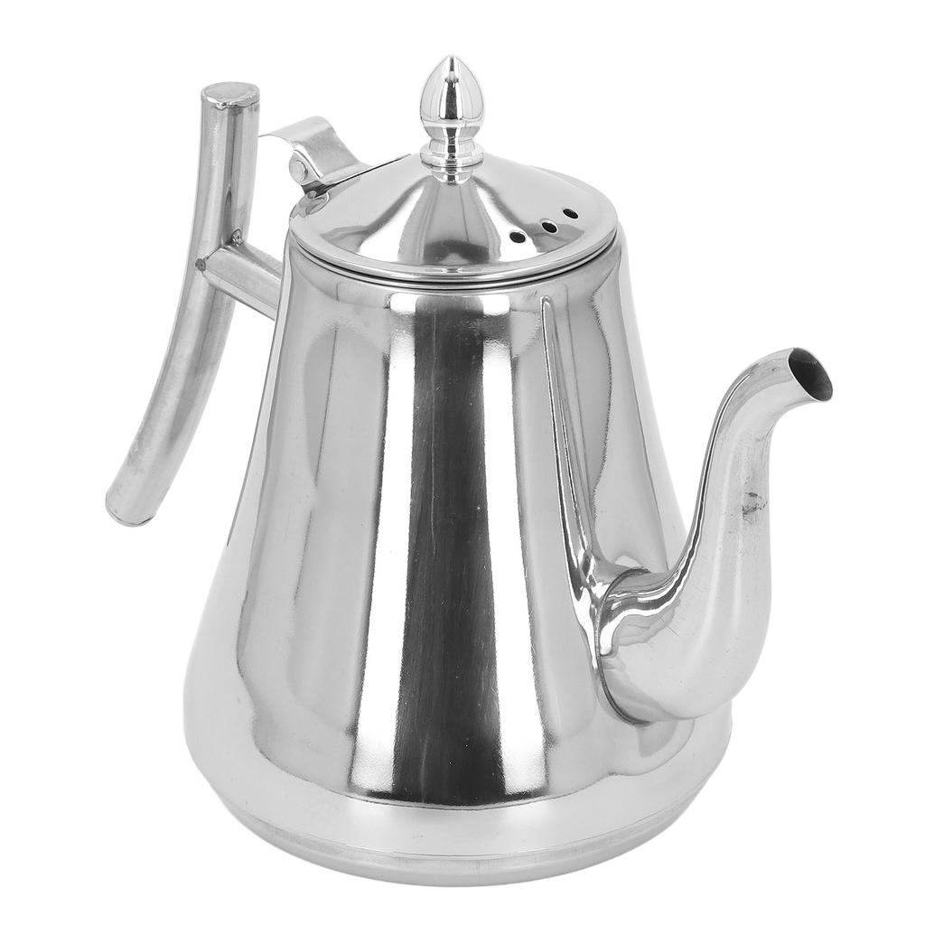 2L Tekanne med sil Rustfritt stål Rustsikker Vannkoker Kaffekanne for Hjem Kjøkken Tehuset Restaurant