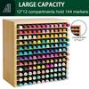 Mehrschichtige Aufbewahrung für 144/126 Stück Acryl-Marker Stifthalter Bambus Holz Schreibtisch-Organizer Kinder Kunst Büro Schulbedarf