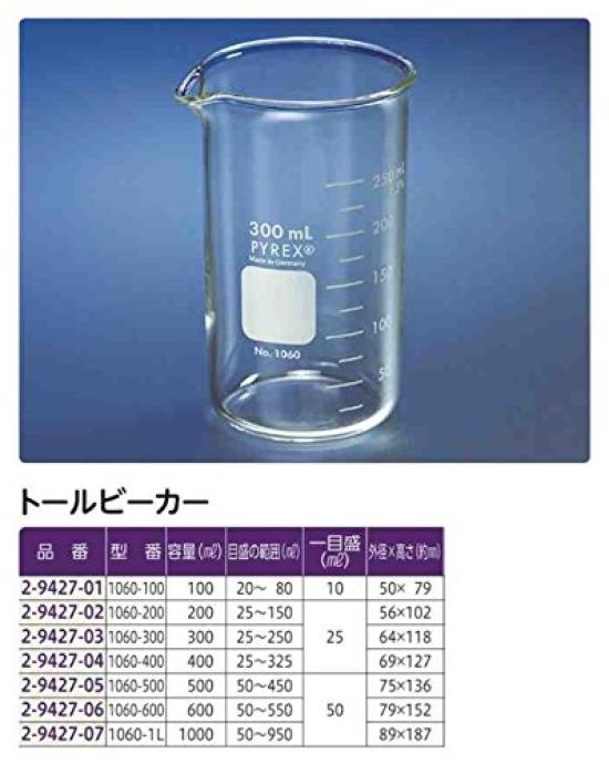 Corning Tall Beaker 1060-600 /2-9427-06