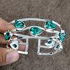 Indicolite Tourmaline Gemstone 925 Sterling Silver Cuff Bangle Adjustable KKG-205