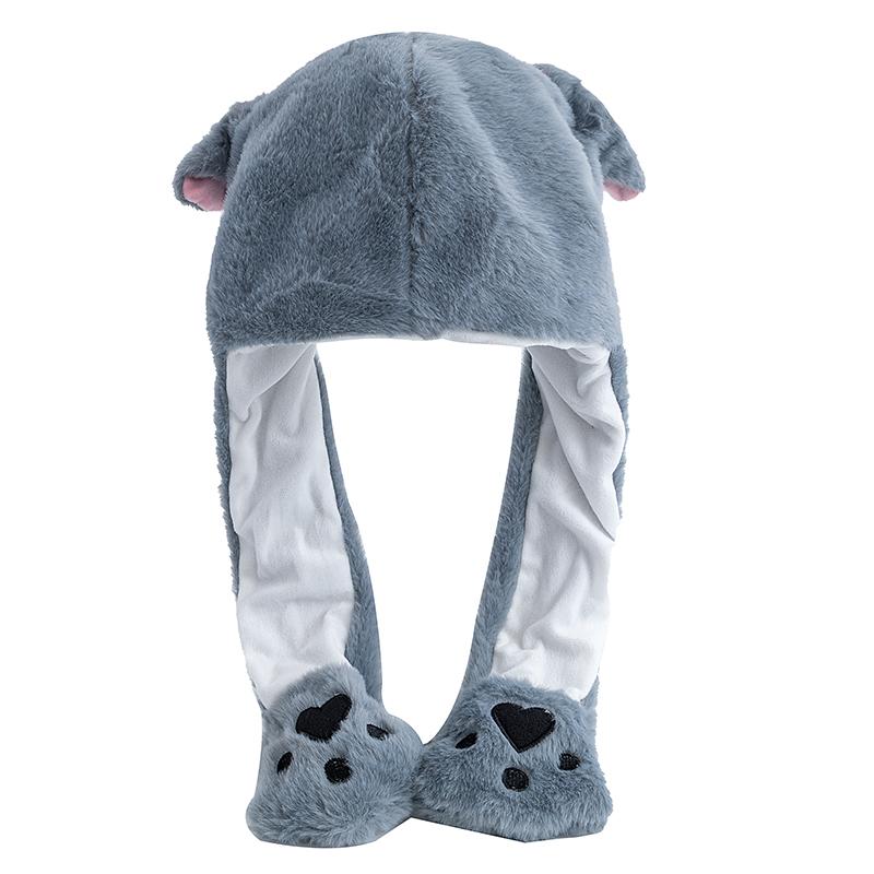 Unisex Funny Ear Hat Animal Elephant Couple Cute Ear Moving Up Cap Men Women Rabbits Ears Plush Winter Lovely Hat