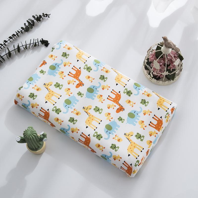 Natural Children Latex Pillow Soft Cotton Cartoon Kids Neck Support Gift For Toddler Preschool Baby Bedding