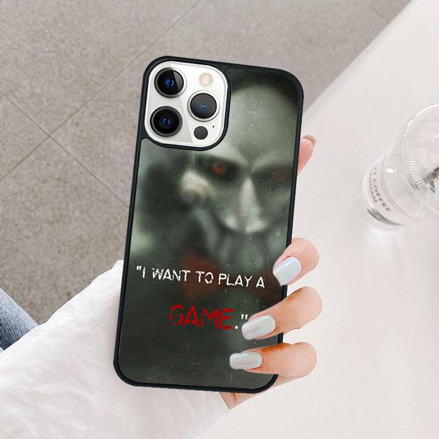 Jigsaw Saw Horror Phone Case Back Cover for iPhone 17 Air 16 15 14 13 11 12 Pro Max PlusS Shell Coque