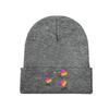Likee App Logo Likee Heart Rainbow Graffiti Knitted Hat Women's Unisex's Beanie Winter Hats Polyester  Warm Melon Cap