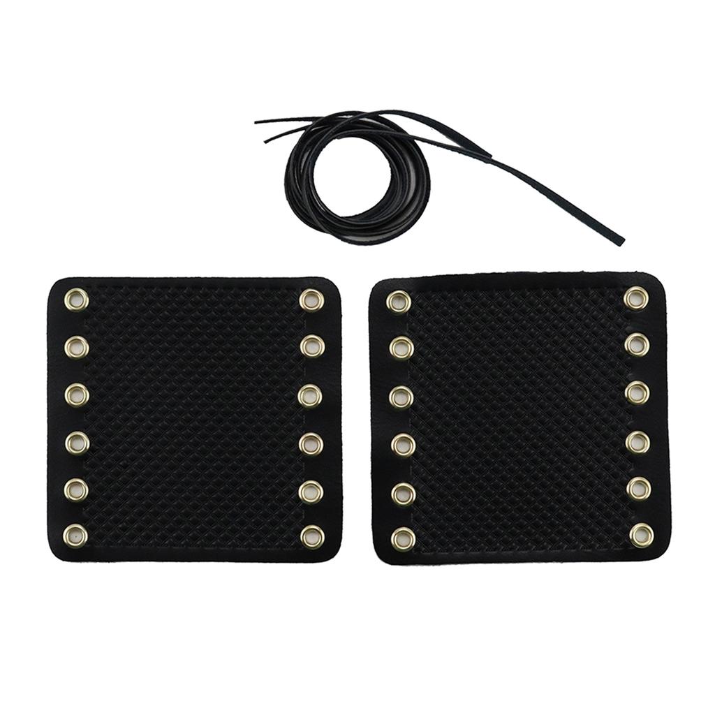 Motorcycles PU Leathers Handlebar Hand Grip Covers with Adjustable Strap Motorbike Handle Grip Pads Modification